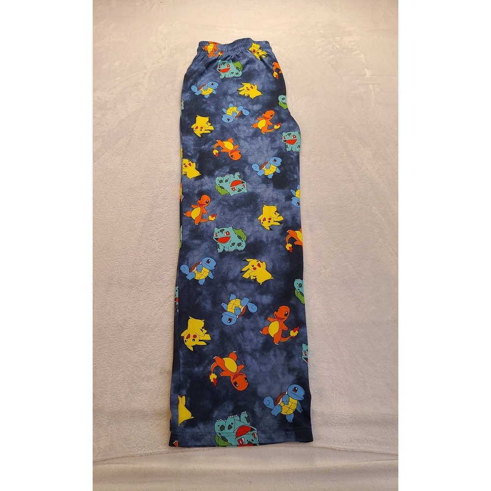 Pokemon Pajama Pants  Blue Men's  Large Cloud Wash Pikachu Bulbasaur  NWOT - Picture 3 of 15